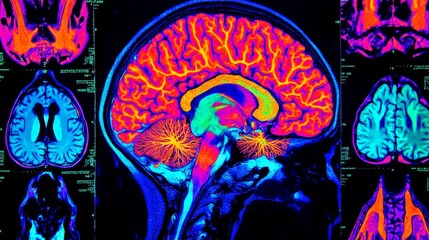 Neurological patterns captured in strikingly vivid brain scan imagery.