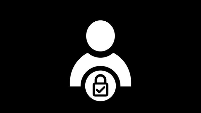 Single user account protection icon
