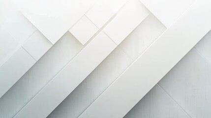 Fototapeta premium Minimalist Overlapping White Diamonds Abstract Background Soft Light Composition