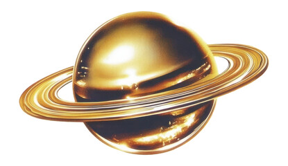 PNG 3d saturn shape icon planet space illustration.