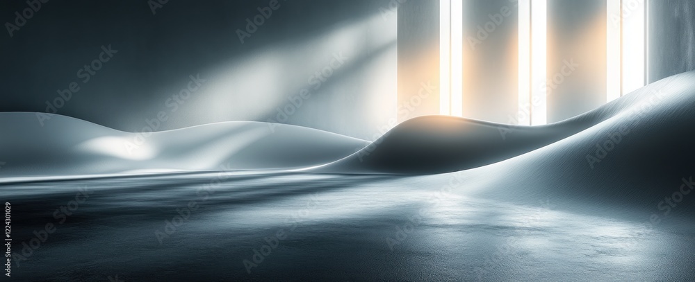 Aufkleber Black White Gradient Abstract Minimalist Background Soft Lighting Grayscale Noise Texture Design