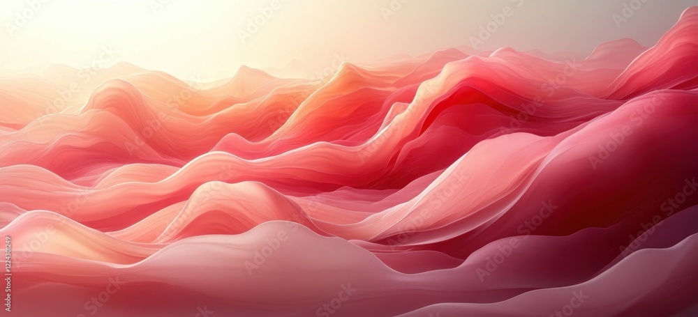 Aufkleber gradient background pink red white smooth texture minimalist design calming soft elegant