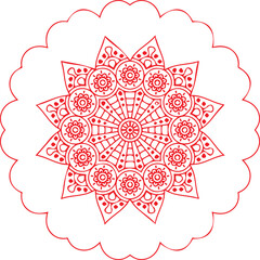 Beautiful flower art and mandala vector design