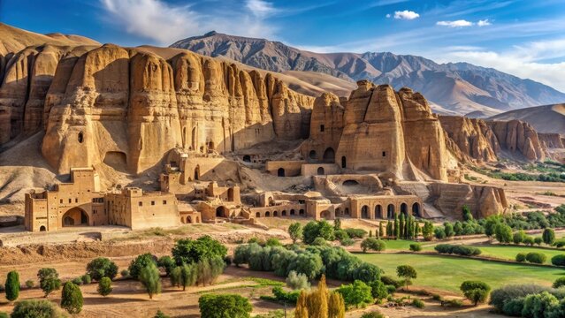 Bamiyan Buddha ruins in Afghanistan , destruction, cultural heritage