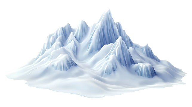 Abstract snowy mountain range illustration