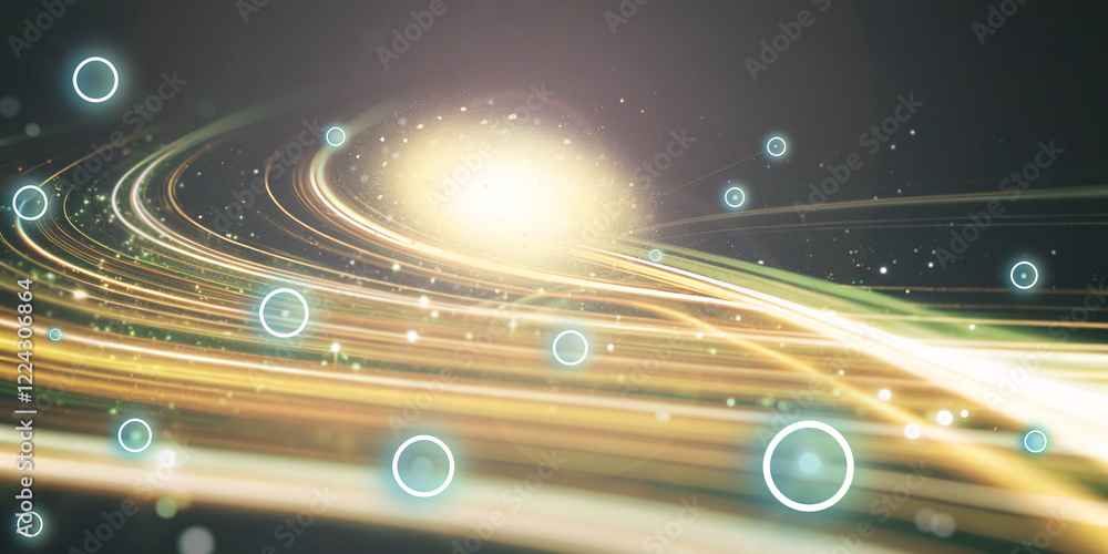 Poster abstract background. energy concepts in universe and future astronomy experimental technology. cosmi
