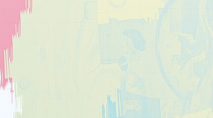 Fototapeta premium Soft pastel colors with abstract brush strokes, textured background in pink, blue, and cream