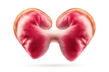 Fototapeta premium Anatomically accurate 3D rendering of a human kidney, showcasing its structure and texture