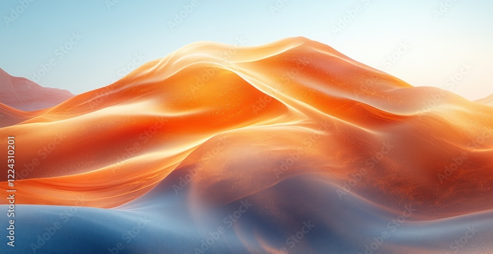 Aufkleber vibrant gradient background with golden hues soft lighting abstract design