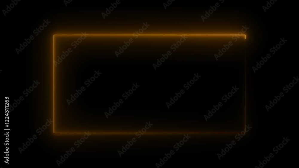 Aufkleber abstract glowing neon rectangle border frame in the shape rectangle glowing .