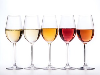 Photo of Different Types of Wine in Elegant Glasses