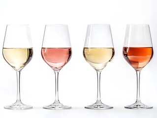 Photo of Different Types of Wine in Elegant Glasses