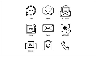 set of icons for web