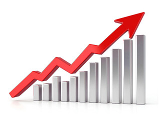 Beyond expected - graph,Line Graph,Bar chart increasing,3d arrow pointing up,Growth chart,trend growth chart