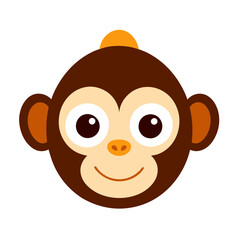Cute Monkey Mask Illustration