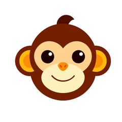 Cute Monkey Mask Illustration