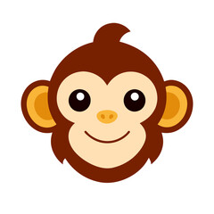 Fototapeta premium Cute Monkey Mask Illustration