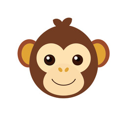Cute Monkey Mask Illustration