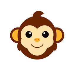 Obraz premium Cute Monkey Mask Illustration