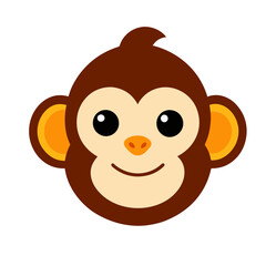 Cute Monkey Mask Illustration