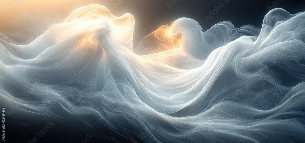 Poster monochrome abstract textured background with swirls and noise grayscale design for posters and banne