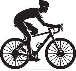 silhouette of a cyclist