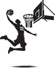 Obraz premium basketball player silhouette