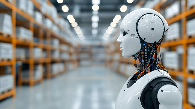 Innovative robotics advancements in industrial warehouses technology showcase modern environment side view automation concepts