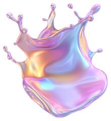 PNG Iridescent abstract splash shape illustration accessories holographic.