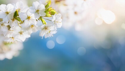 春の白桜　柔らかな光に包まれて