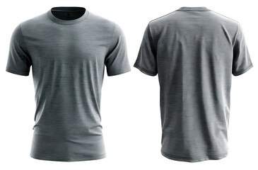 Dark grey colour t-shirt frontside backside. a mockup for design.