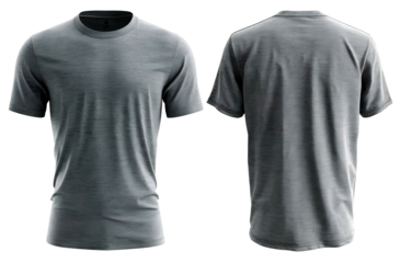Dark grey colour t-shirt frontside backside. a mockup for design.