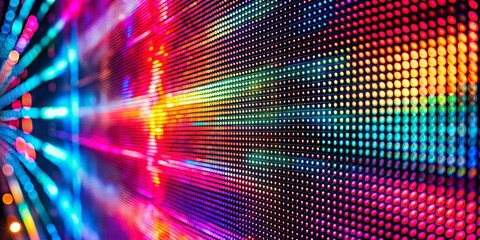 Obraz premium Abstract LED Screen Texture Background: Candid Close-up Shot of Vibrant Pixelated Surface