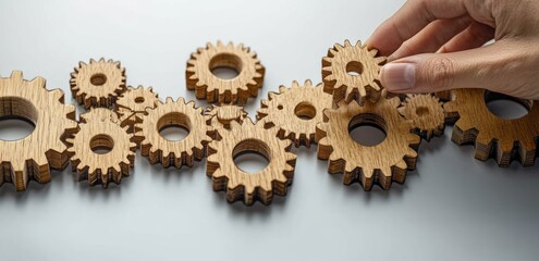 Wooden Gears Automation Workflow Process Management Flowchart