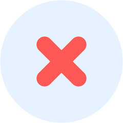 Fototapeta premium Vector Icon Cross, delete, false, remove, wrong