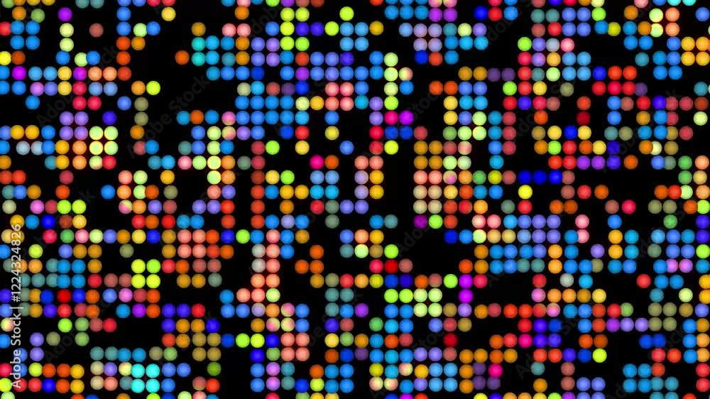 Poster dot stage light flicker digital background. optical illusion loop footage abstract background.