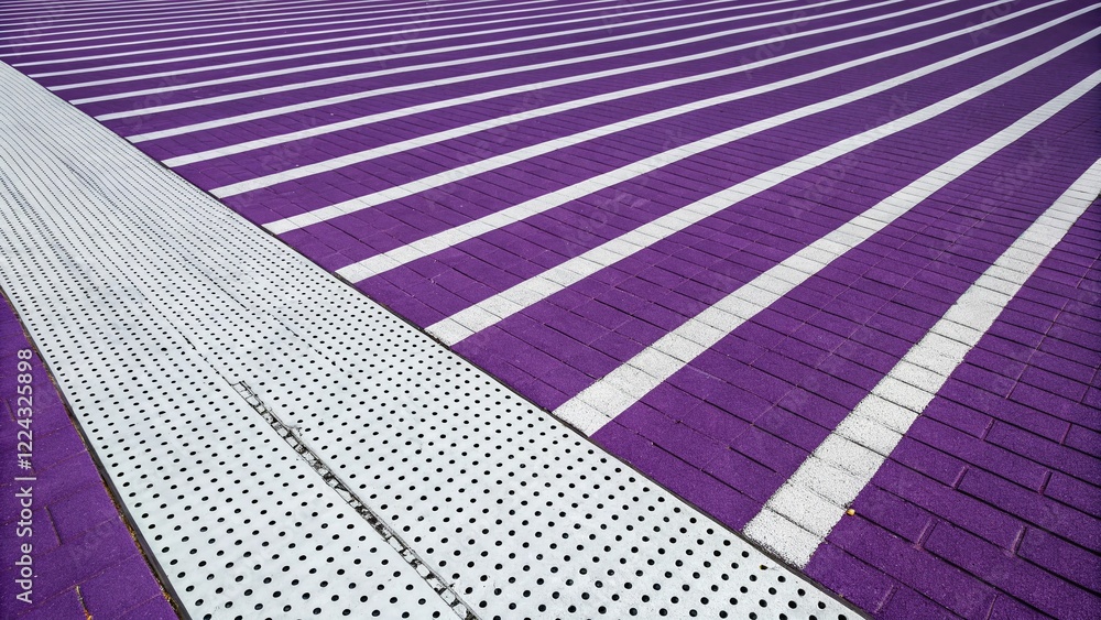 Poster abstract purple diagonal halftone pattern with rounded white lines - modern geometric background