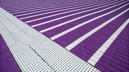 Abstract Purple Diagonal Halftone Pattern with Rounded White Lines - Modern Geometric Background