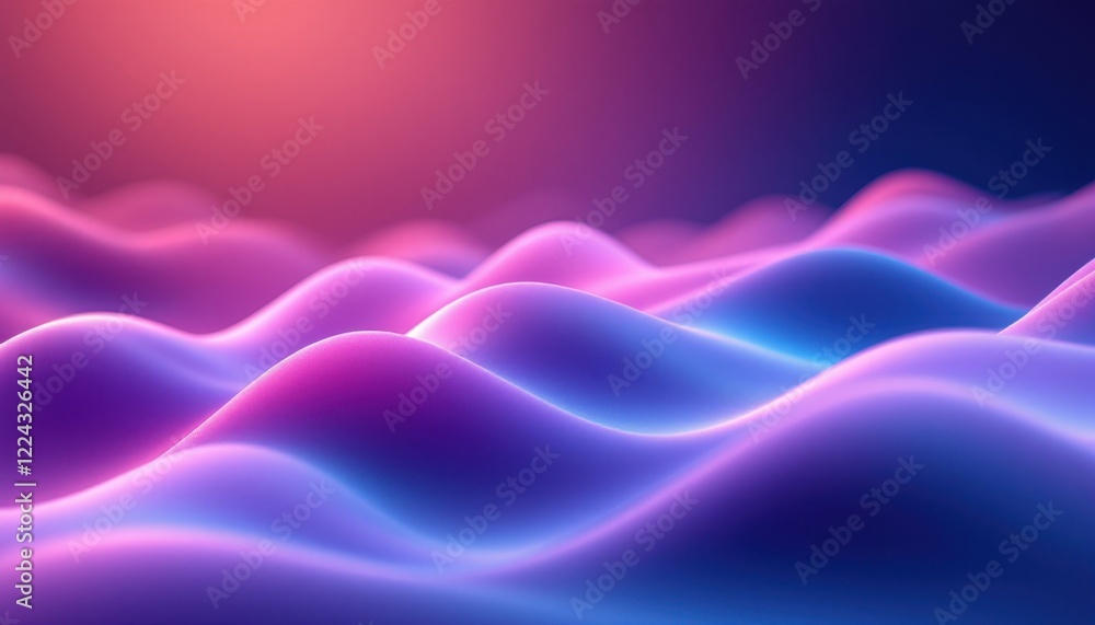 Poster abstract neon wave pattern with gradient light effects