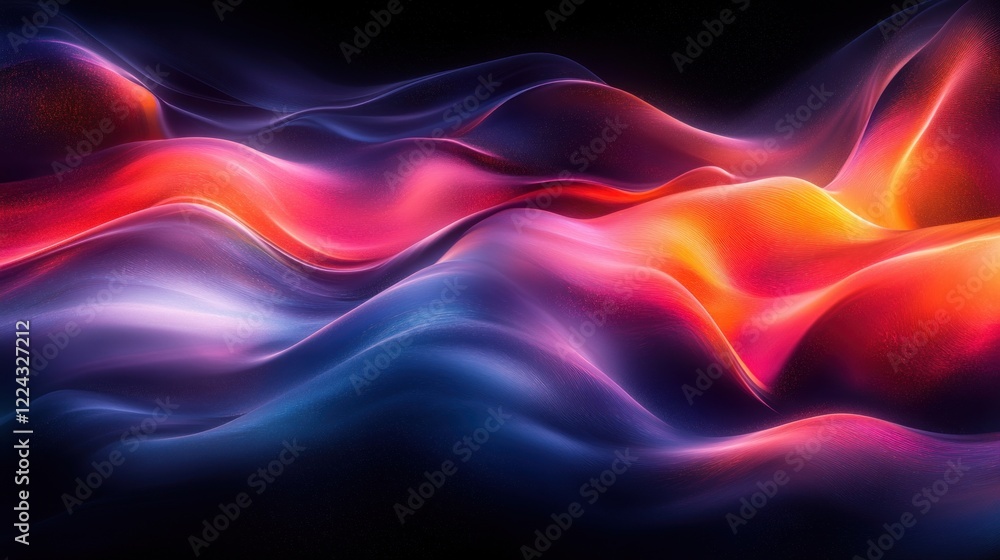 Poster iridescent abstract background design futuristic minimalist 3d render