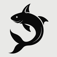A catfish silhouette vector