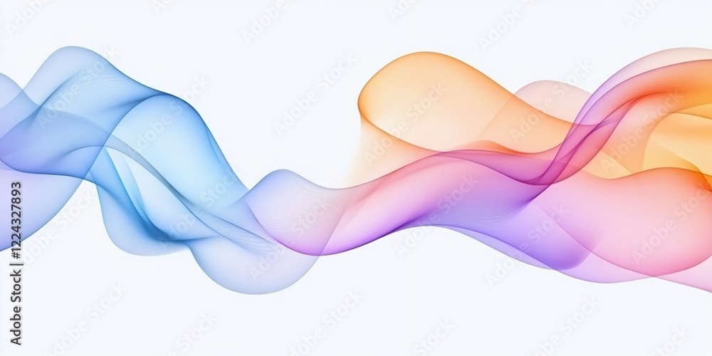 Poster abstract colorful flowing waves smooth gradient design background art blue pink soft style fluid