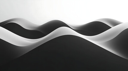  Graphic of Rolling Gray Hills Against a White Background