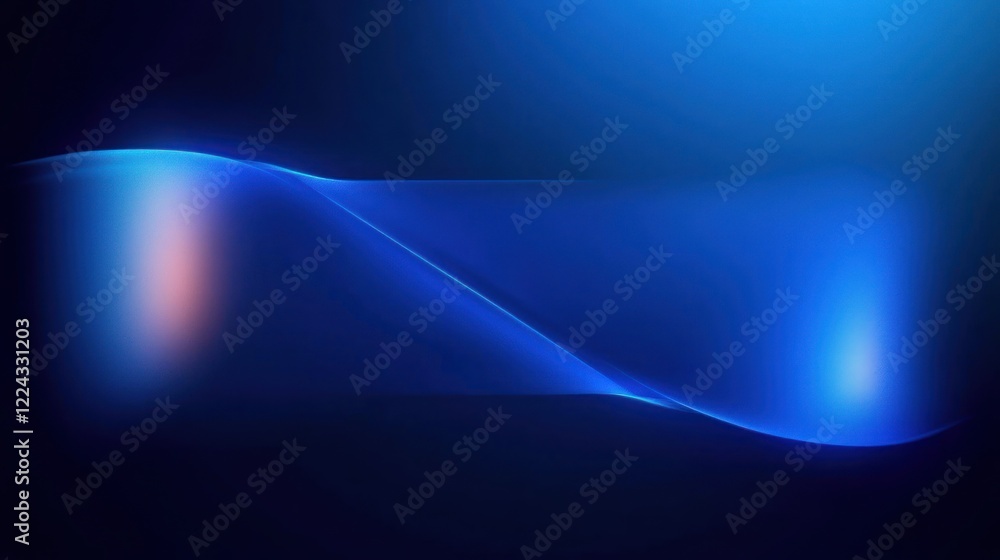 Aufkleber neon blue gradient abstract background minimalist 3d render colorful modern geometric design