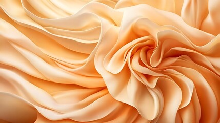 Fototapeta premium Abstract Peach Silk Draped in Soft Roselike Folds