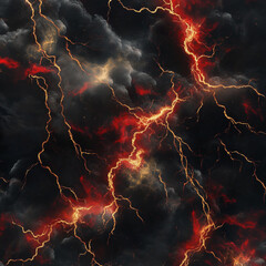 lightning in the night sky, generative AI illustration