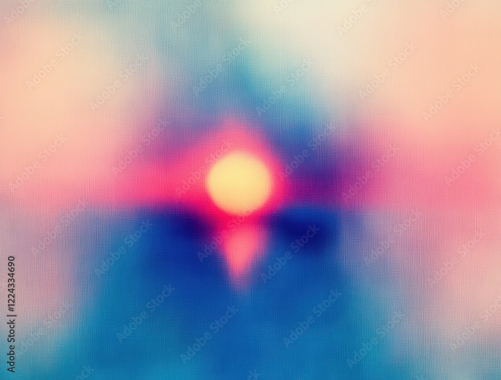 Aufkleber abstract gradient background with blue pink noise grainy texture and soft blurred light effect