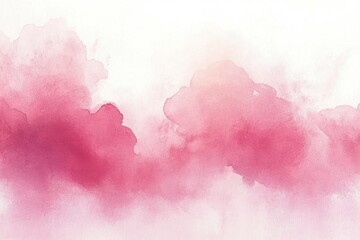 Fototapeta premium Soft Pink Watercolor Clouds Abstract Peaceful Calm Pastel Background