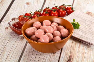 Dietary baby mini sausages for kids