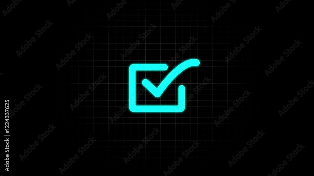 Aufkleber check mark icon and tick mark icon animation.tick mark approved icon.